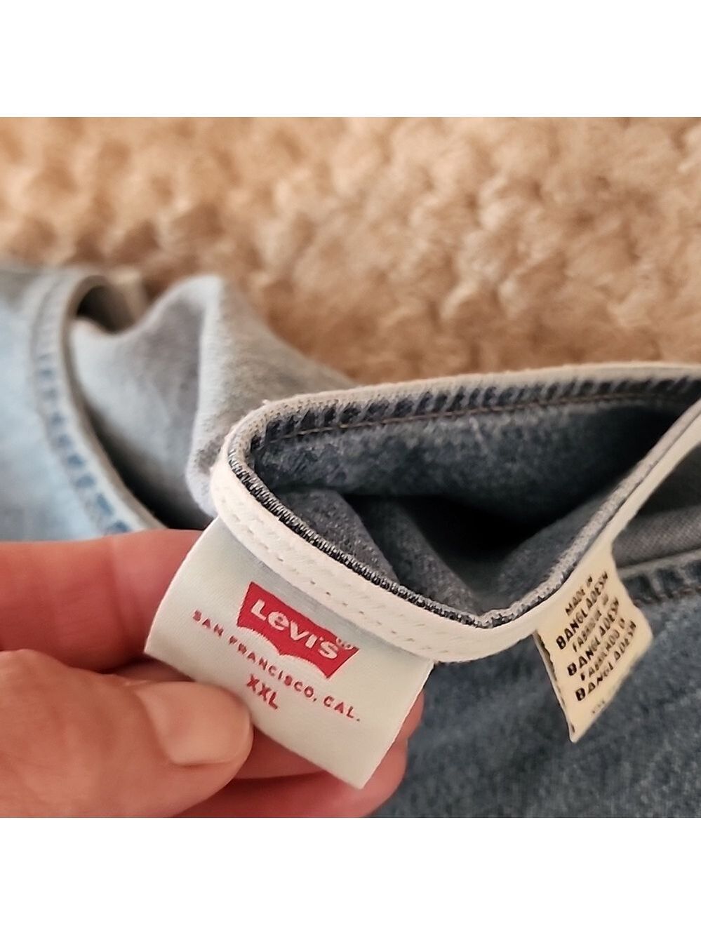 Levi's Blue Denim Button-Up Top XXL - Picture 8 of 8